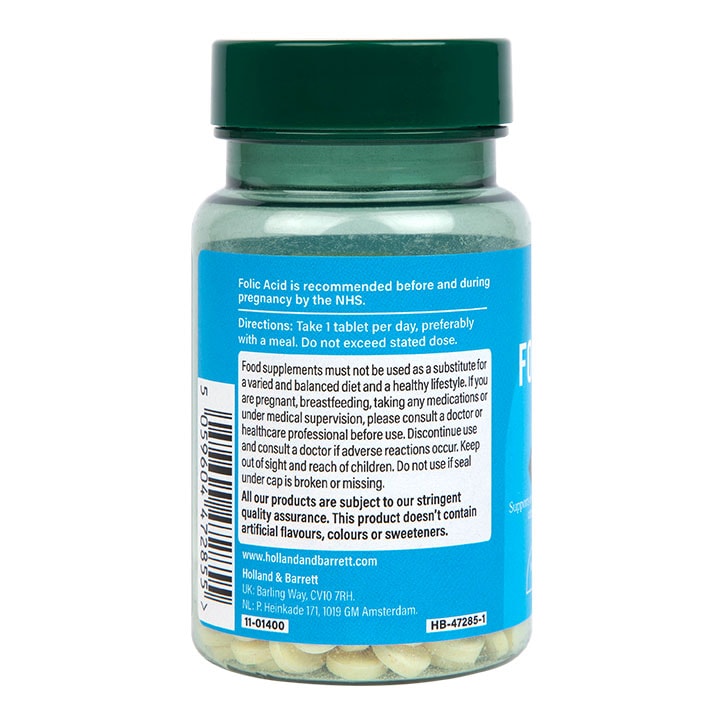 Holland & Barrett Folic Acid 400ug 180 Tablets